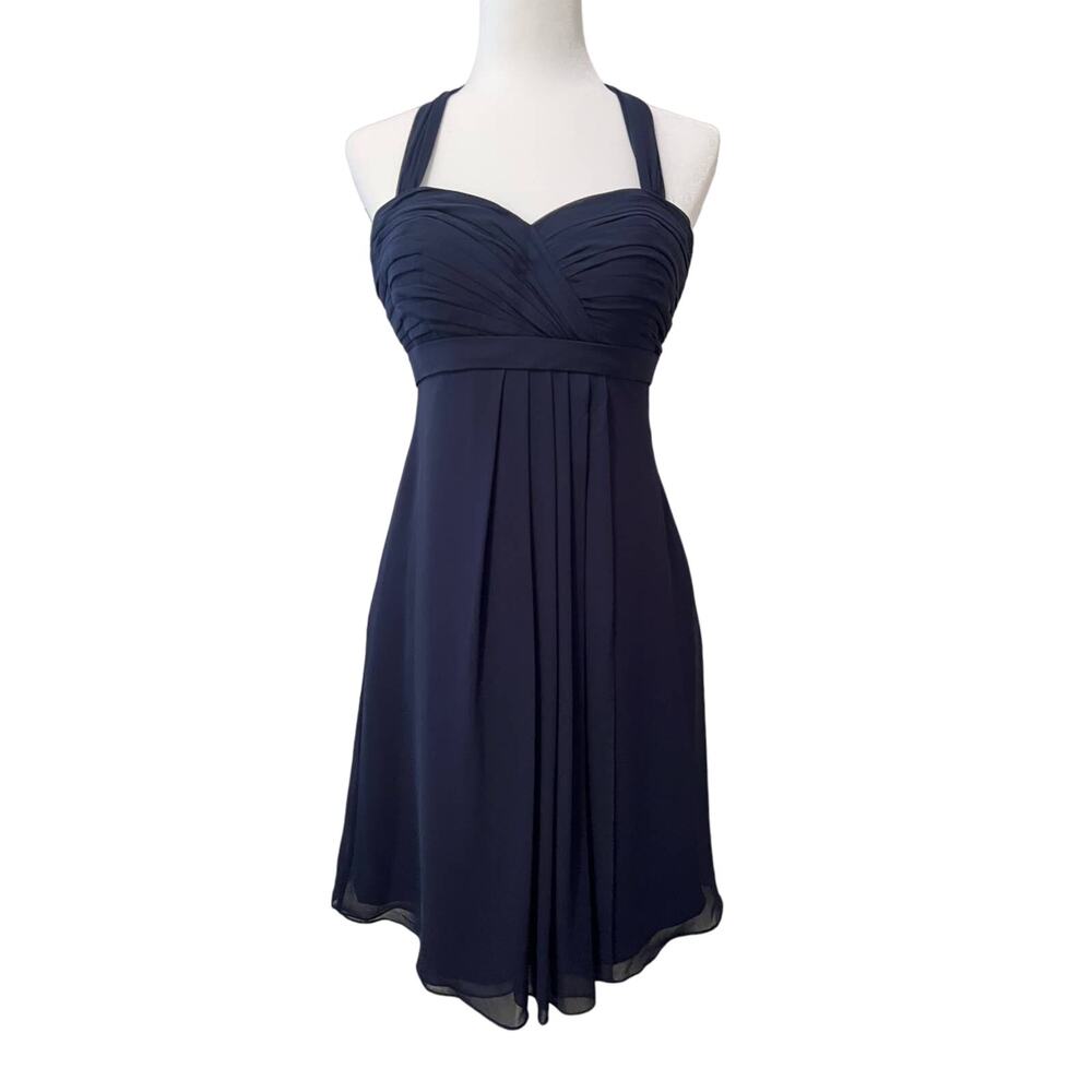 Bill Levkoff Navy Blue Mini Dress